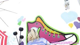 SWALLOWED Heavenly bj from seductive teenie Dixie Lynn