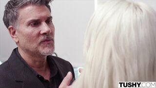 TUSHY Thin Elsa fulfills her anal 3some fantasy