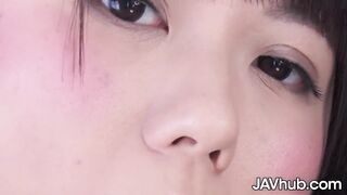 JAVHUB Mai Araki masturbating then riding a stiff penis
