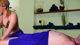 Secret camera inside strokes parlor with happy ending