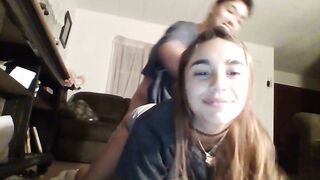 Cum into sister while MILF sleeps, cummed