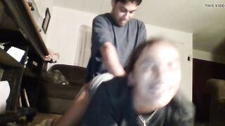 Cum into sister while MILF sleeps, cummed
