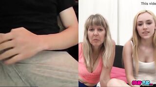 Milf and her Daughter Watching Me Jerk Off on webcam