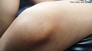 Upskirt to college chick inside uber taxi