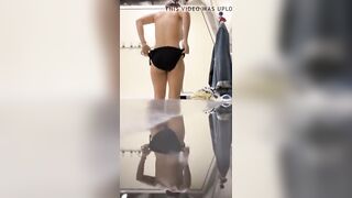 19 Year Old changing at the swimming pool three