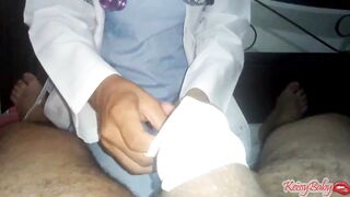 The doctor cures my impotence with a mega suck