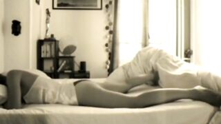 cougar Jenny grinding her cunt on her bed