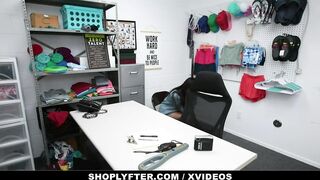 Shoplyfter - Cutie shoplifting 18 yo (Vanessa Sky) has to deep throat