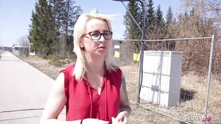 GERMAN SCOUT - KINKY 18 YO MALINA HARD PICKUP OUTDOOR SEX