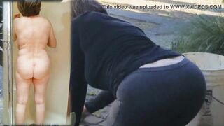 Curvy big boobed GILF works her Hottie butt off