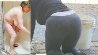 Curvy big boobed GILF works her Hottie butt off
