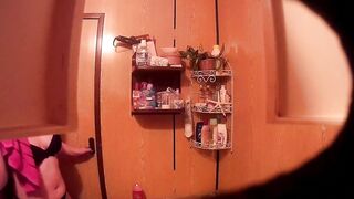 chick inside restroom three