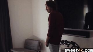 Older stepdad drills 18 year old daughter