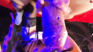 Maid Passionate Blowing Penis Chief after Cleaning - point of view