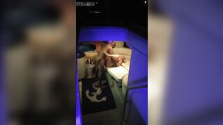 Smoking blonde screams as she gets dicked by long african penis