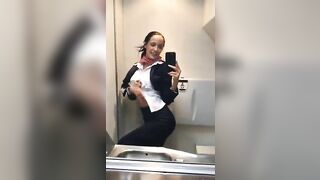 Air Hostess Masturbates