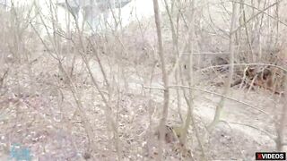 Real outdoor cum underwear under the bridge