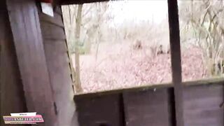 Outdoors Park Doggy Style, Sperma auf meinem Mantel