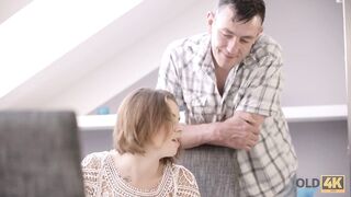 OLD4K. Older male and young colleen have kinky fun inside expensive house
