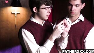 FatherXXX.com - Sacred bareback session with holy candle play