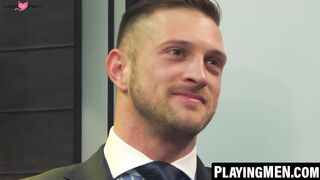 PlayingMen.com - Boss Paul Wagner hammered gay Ethan Chase