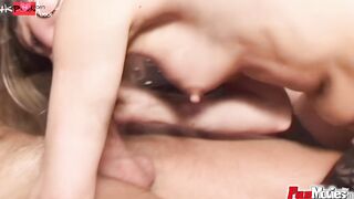 Beauties sharing dicks inside groupsex