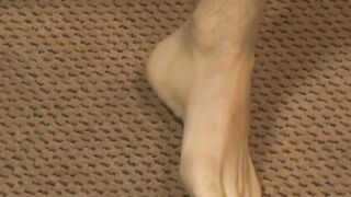 Skinny twink spilling hot jizz in after shower masturbation