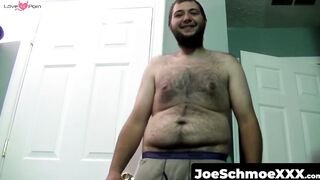 JoeSchmoeXXX.com - Straight dude watches TV while getting sucked off by Joe