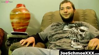JoeSchmoeXXX.com - Straight dude watches TV while getting sucked off by Joe