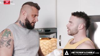 HETEROFLEXIBLE - Vulgar Gym Buddies Marcus McNeil & Crush Daddy MILK Their Dicks Inside Protein Shake