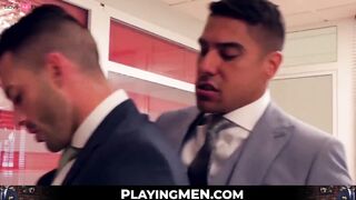 PlayingMen.com - Handsome Latino boss fucks his classy coworker with hard and deep st