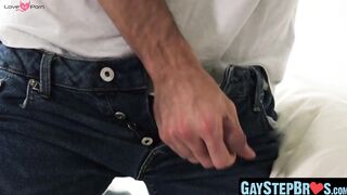 GayStepBros.com - Younger twink succumbs to hung stepbro's raw dick in a heated sessi