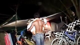 2 Pro Freaks Lucky Handjob Threesome with Amateur Dude
