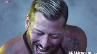 Rough dom Hugh Hunter continues to punish his bottom Teddy Bryce