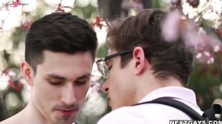 Jayden and Kane fucks outdoor