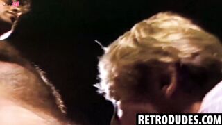 RetroDudes.com - Bearded homo sucks Dodges cock immediately after unzipping his pants