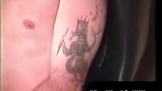 MenWorkinXXX.com - Tattooed butt muncher strokes his stiff pecker with joy