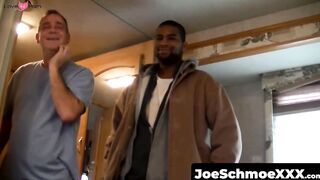 JoeSchmoeXXX.com - Black dude Dorky comes in for a wank and a blowjob