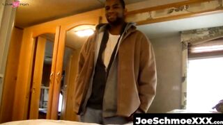 JoeSchmoeXXX.com - Black dude Dorky comes in for a wank and a blowjob