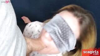 Blonde Czech Babe Masturbates and Gives POV Blowjob