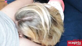 Blonde Czech Babe Masturbates and Gives POV Blowjob