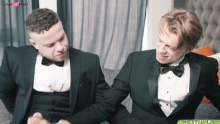Groom and his best man fucks before the wedding