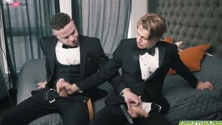Groom and his best man fucks before the wedding