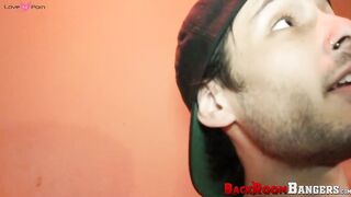 Twink Tony Ford was cuffed and received wet blowjob from Logan