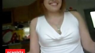 Curvy Coed Cutie Gives Head in Homemade Vid
