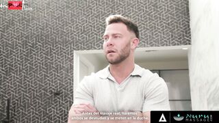 NURU RUBS - Therapist Deals Her Client's Fear Of Being Touched With Wild Sex SPANISH SUBTITLES