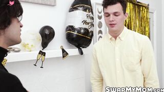 MILFs Natasha Nice and Kenzie Love indulge in a forbidden foursome with stepsons