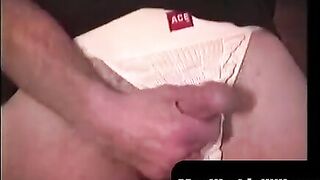 MenWorkinXXX.com - Hairy old guy with mustache plays with his boner alone