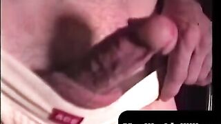 MenWorkinXXX.com - Hairy old guy with mustache plays with his boner alone