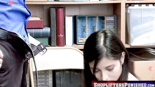 ShopliftersPunished.com - Shoplifting Latina negotiates her release by fucking horny